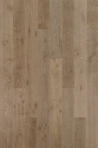 Timberwise ek Biscuit Grey – bilden visar Classic / Natur, borstad / mattlackad. Vägledande prov; annan vald sortering eller yta kan avvika.