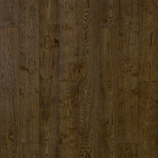 Timberwise Ekplanka Eben – kvadratisk produktbild ovanifrån med plankorna vertikalt. Vägledande kulörreferens; sortering, ytbehandling och plankmått kan avvika.