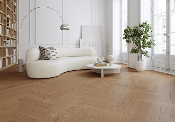 Moland Fiskbensparkett Super EK Herringbone Natur Vänster - bild 2